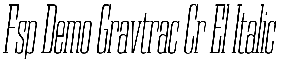 FSP DEMO Gravtrac Cr El Italic font family download free