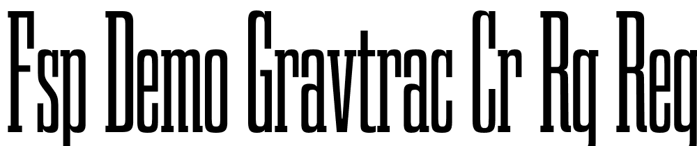 FSP DEMO Gravtrac Cr Rg Regular font family download free