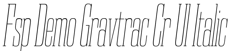 FSP DEMO Gravtrac Cr Ul Italic font family download free