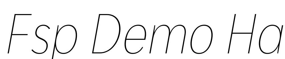 FSP DEMO Hairline Cn It Italic font family download free