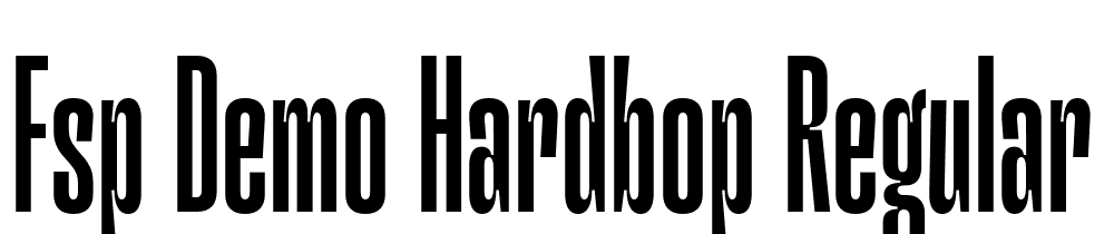 FSP DEMO Hardbop Regular font family download free