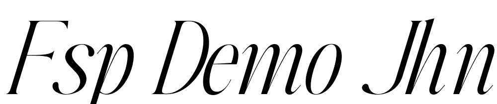 FSP DEMO Jhnns Kpplr Lght Italic font family download free