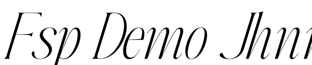 FSP DEMO Jhnns Kpplr xtLt Italic font family download free