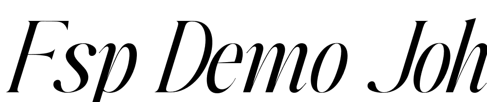 FSP DEMO Johannes Keppler Italic font family download free