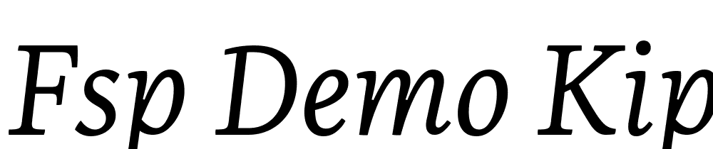 FSP DEMO Kiperman Italic font family download free