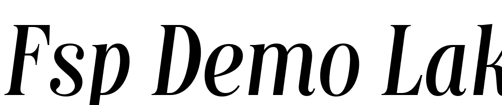 FSP-DEMO-Lakone-Italic font family download free