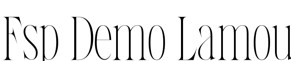 FSP DEMO Lamour Regular font family download free