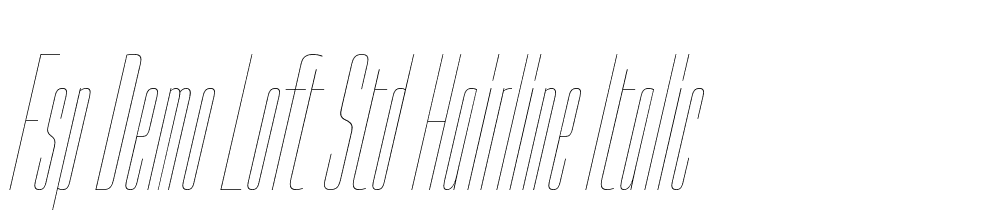 FSP DEMO Loft Std Hairline Italic font family download free