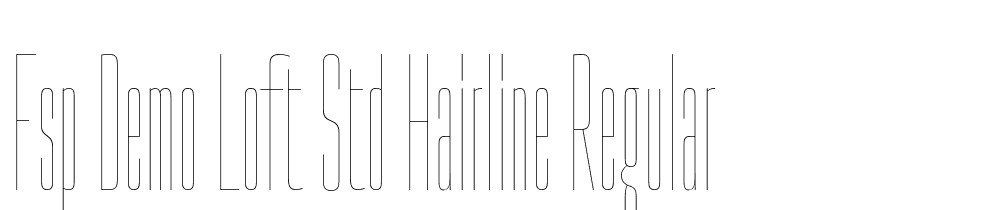 FSP DEMO Loft Std Hairline Regular font family download free