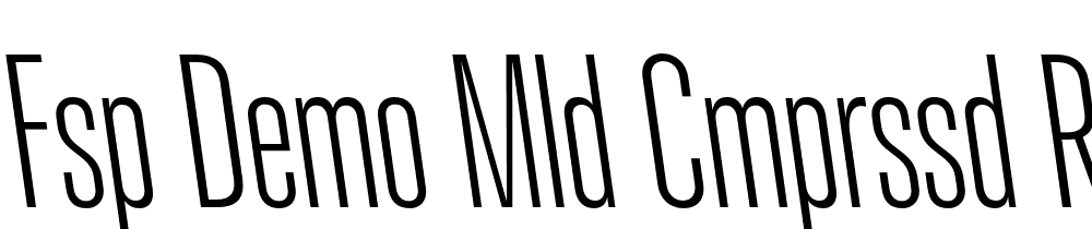 FSP DEMO Mld Cmprssd Rvrs Regular font family download free