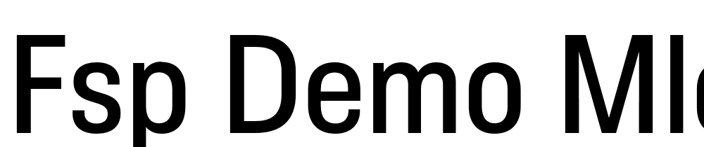 FSP DEMO Mld SmCndnsd Mdm Regular font family download free