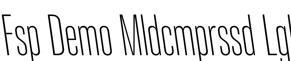 FSP DEMO MldCmprssd LghtRvrs Regular font family download free