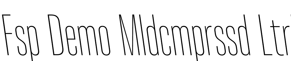 FSP DEMO MldCmprssd ltrLghtRvrs Regular font family download free