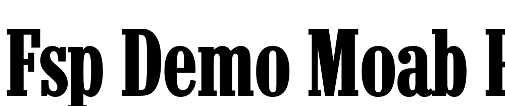 FSP DEMO Moab Pro Regular font family download free