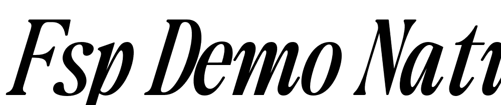 FSP DEMO Naturally Italic font family download free