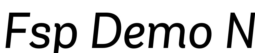 FSP DEMO ndsN lt 2 Bk t Regular font family download free