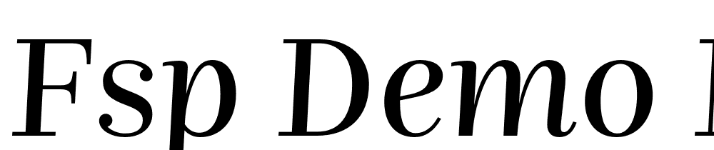 FSP DEMO Nomada Didone Italic font family download free