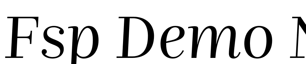 FSP DEMO Nomada Didone Light Italic font family download free