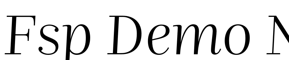 FSP DEMO Nomada Didone Thin Italic font family download free