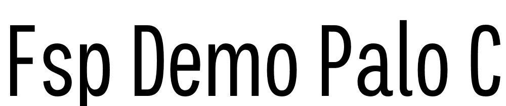 FSP DEMO Palo Compressed Regular font family download free