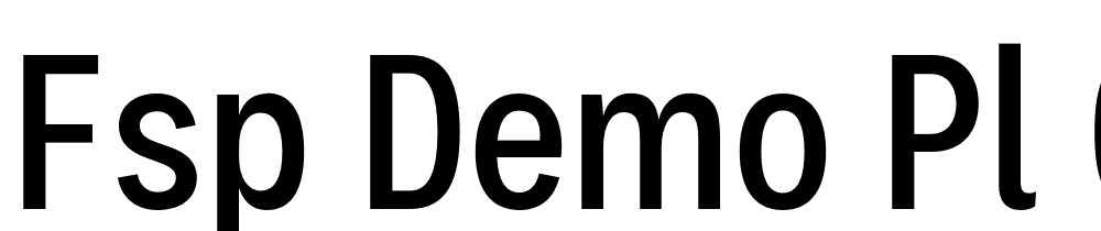 FSP DEMO Pl Cndnsd Mdm Regular font family download free