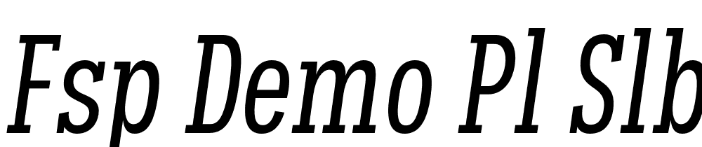 FSP DEMO Pl Slb Cmp blq Regular font family download free