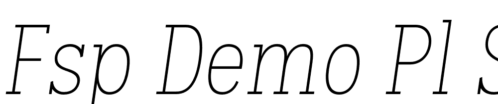 FSP DEMO Pl Slb Cnd Thn blq Regular font family download free