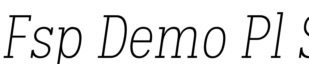 FSP DEMO Pl Slb Cnd Xlght blq Regular font family download free