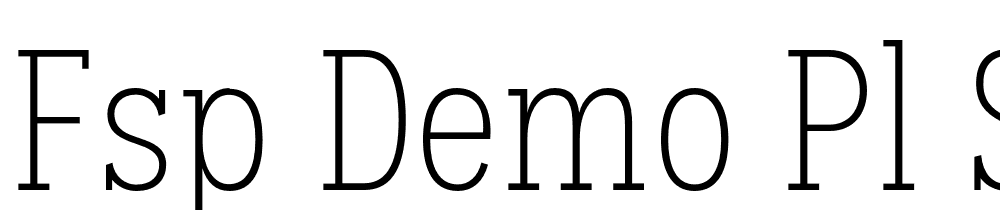 FSP DEMO Pl Slb Cnd Xlght Regular font family download free