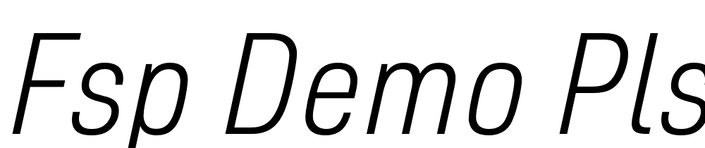 FSP DEMO Pls JP Cndnsd Lght Italic font family download free