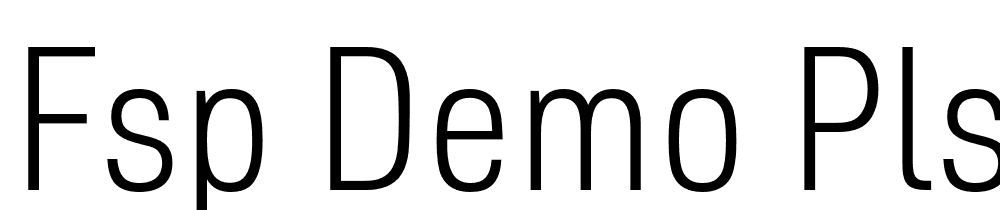 FSP DEMO Pls JP Cndnsd Lght Regular font family download free