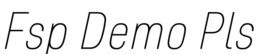 FSP DEMO Pls JP Cndnsd Thn Italic font family download free