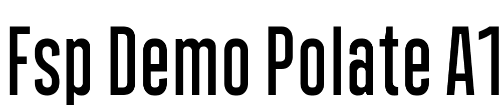 FSP DEMO Polate A1 Regular Regular font family download free