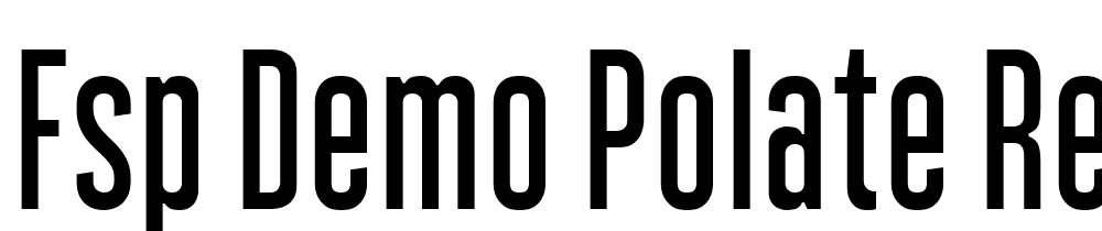 FSP DEMO Polate Regular Regular font family download free