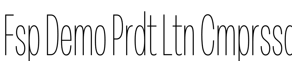 FSP DEMO Prdt Ltn Cmprssd Thn Regular font family download free