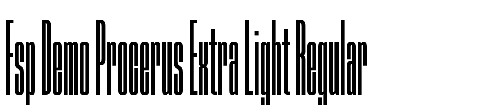 FSP DEMO Procerus Extra Light Regular font family download free