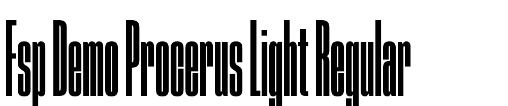 FSP DEMO Procerus Light Regular font family download free