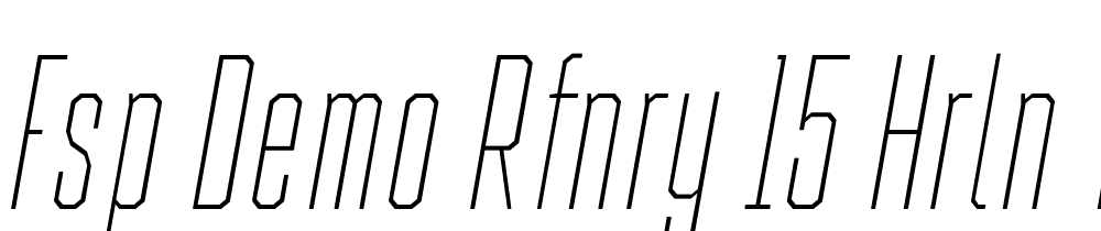 FSP DEMO Rfnry 15 Hrln tlc Regular font family download free