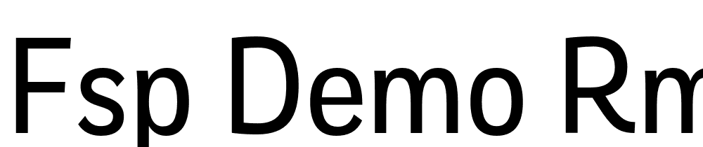 FSP DEMO Rmr Sns W1 Mdm Regular font family download free