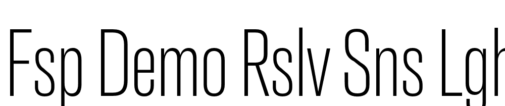 FSP DEMO Rslv Sns Lght Cn Regular font family download free