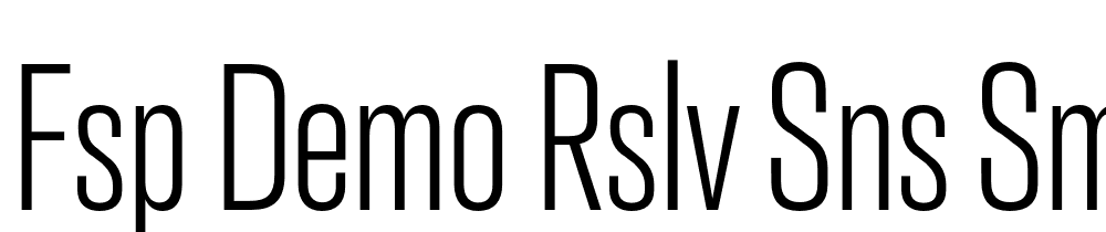 FSP DEMO Rslv Sns Smlght Cn Regular font family download free