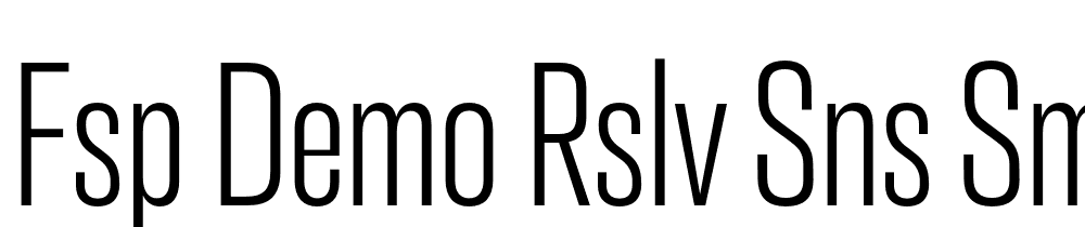 FSP DEMO Rslv Sns Smlght Cn Regular font family download free