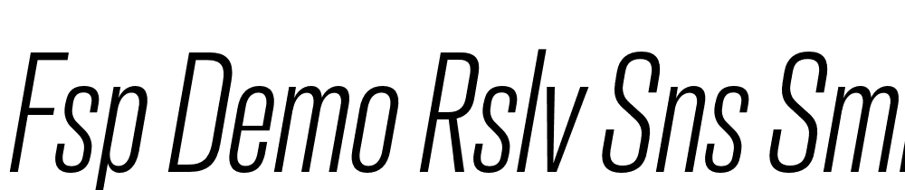 FSP DEMO Rslv Sns Smlght Cn t Regular font family download free