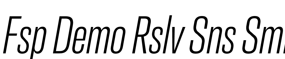 FSP DEMO Rslv Sns Smlght Cn t Regular font family download free