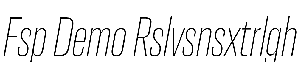 FSP DEMO RslvSnsxtrlghtCnt Regular font family download free