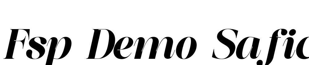 FSP DEMO Saficel ExtBd Italic font family download free