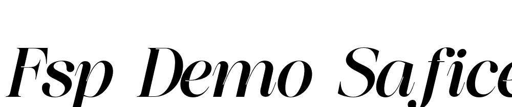 FSP DEMO Saficel Med Italic font family download free