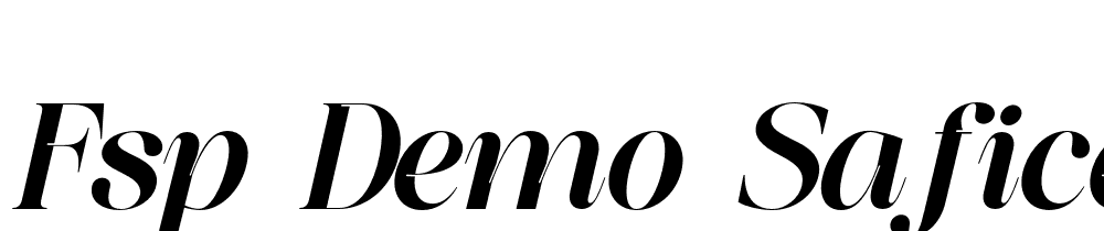 FSP DEMO Saficel SemBd Italic font family download free