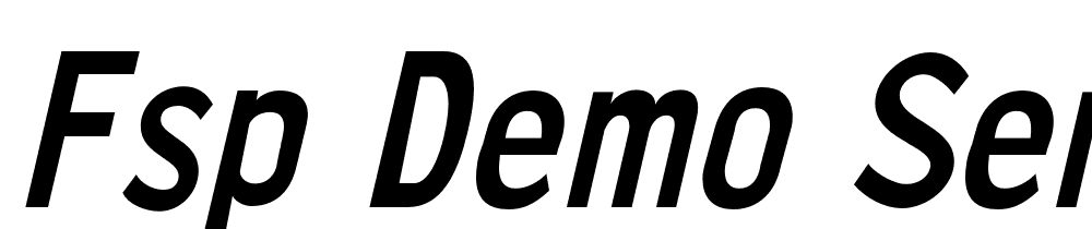 FSP DEMO SemBd Cond Italic font family download free