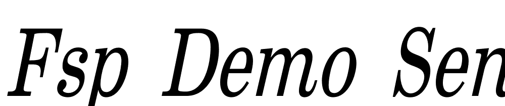 FSP DEMO Sentry Condensed Italic font family download free